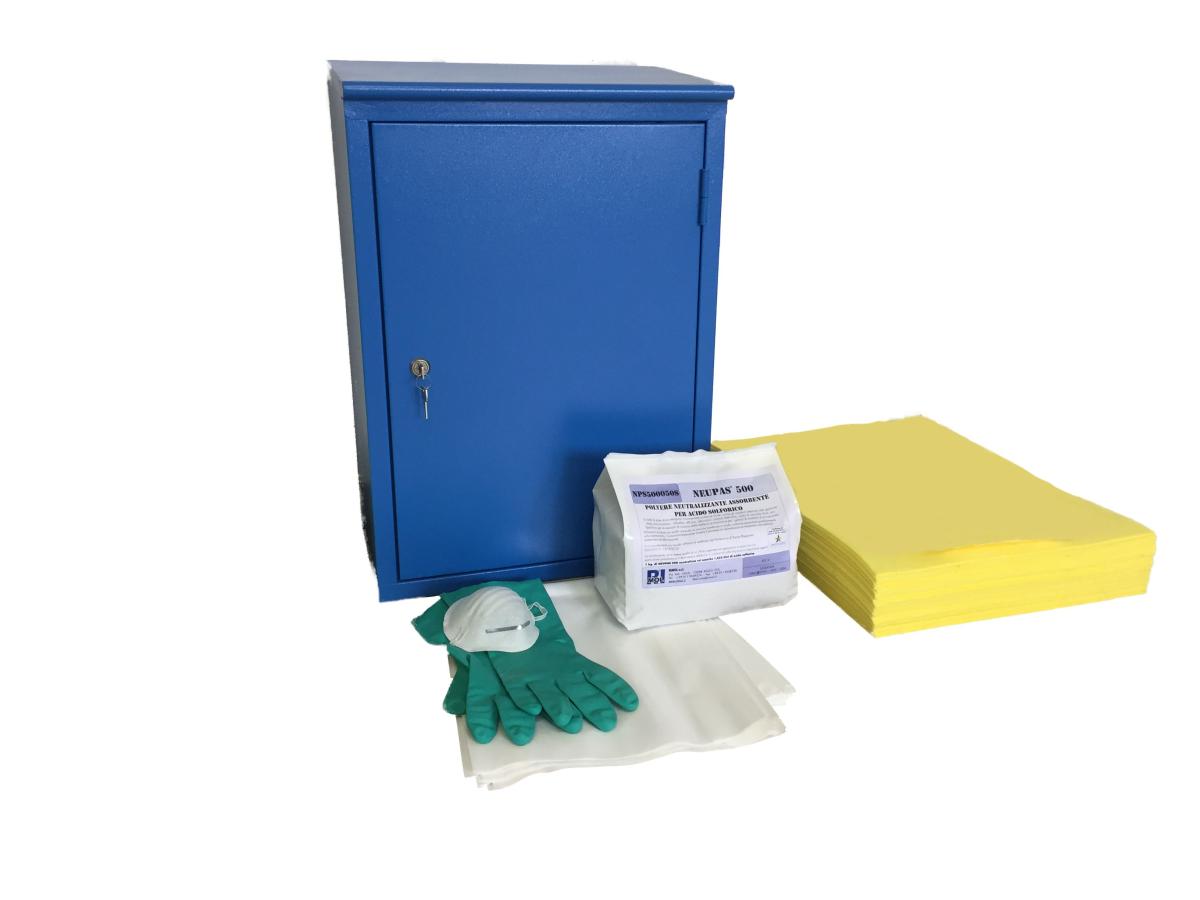 KIT372DM20_Kit_antisversamento_Acido_Solforico_DM20_contenitori_armadio Rimol